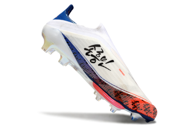 Son x Adidas F50+ Elite Lightstrike Pro Laceless FG Football Boots - White/Black/Blue