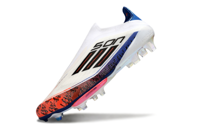 Son x Adidas F50+ Elite Lightstrike Pro Laceless FG Football Boots - White/Black/Blue