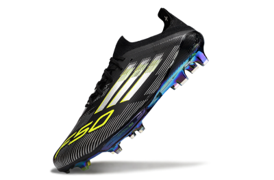 Adidas F50+ Elite Lightstrike Pro FG Football Boots - Black/Silver/Gold