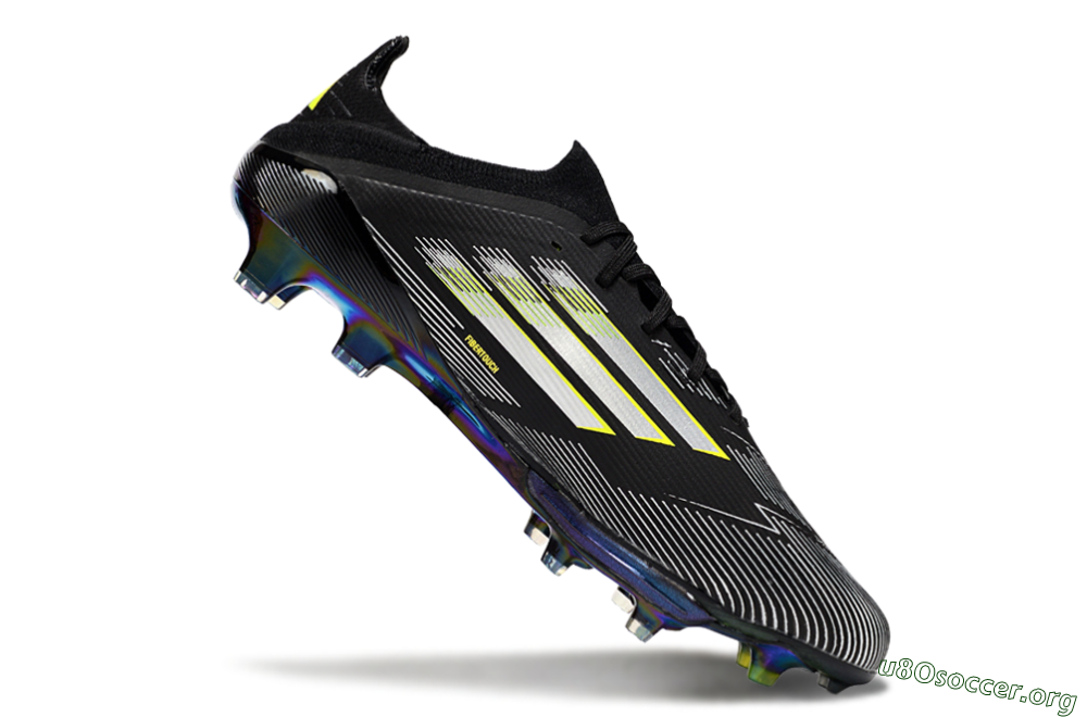 Adidas F50+ Elite Lightstrike Pro FG Football Boots - Black/Silver/Gold 4