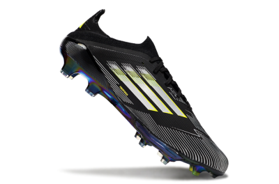 Adidas F50+ Elite Lightstrike Pro FG Football Boots - Black/Silver/Gold