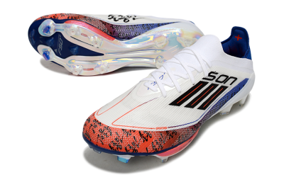 Son x Adidas F50+ Elite Lightstrike Pro FG Football Boots - White/Black/Blue