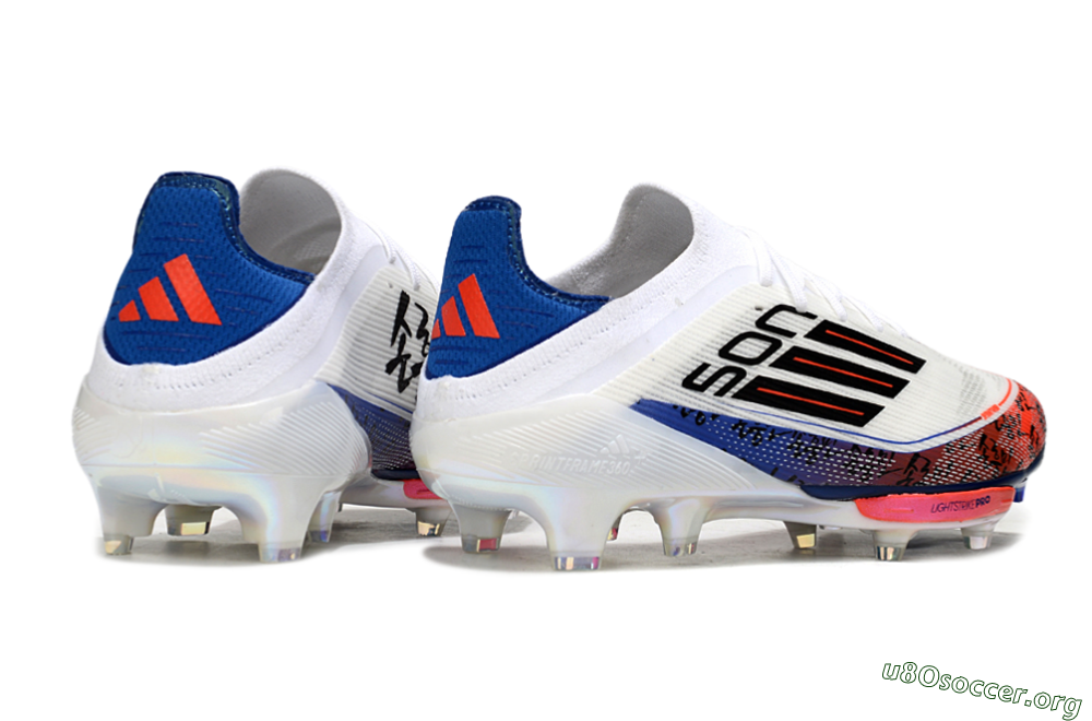 Son x Adidas F50+ Elite Lightstrike Pro FG Football Boots - White/Black/Blue 5