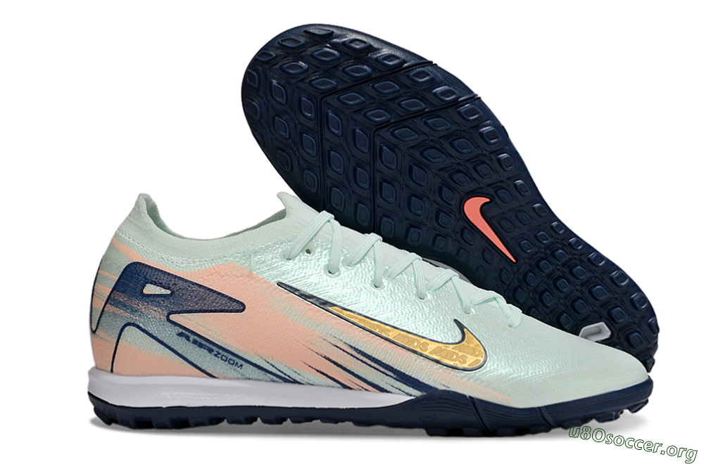 Nike Air Zoom Mercurial Vapor 16 Elite TF Football Shoes - Jade/Yellow/Blue 2