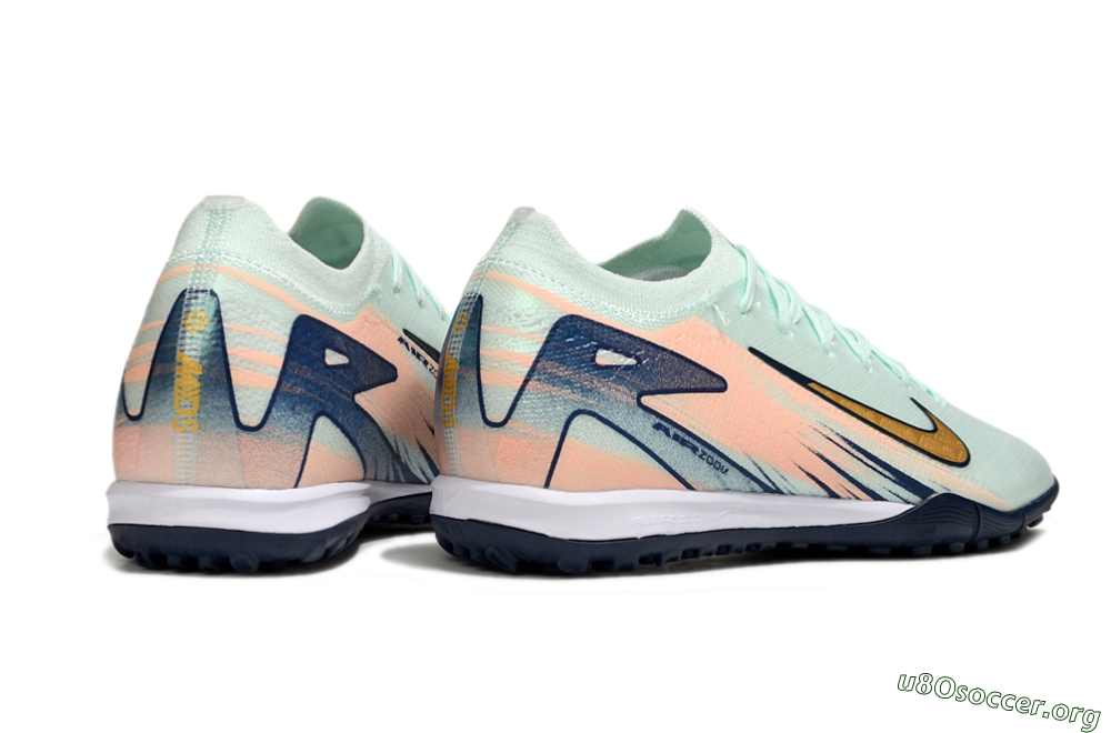 Nike Air Zoom Mercurial Vapor 16 Elite TF Football Shoes - Jade/Yellow/Blue 6