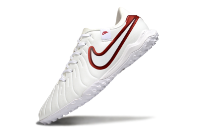 Nike Tiempo Legend 10 Academy TF Football Shoes - White/Red