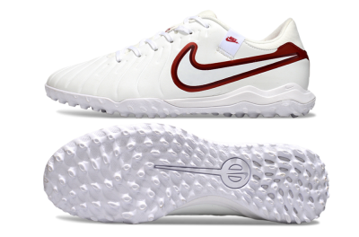 Nike Tiempo Legend 10 Academy TF Football Shoes - White/Red
