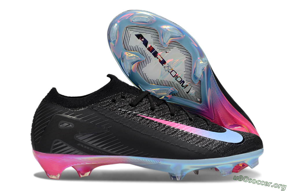 Nike Air Zoom Mercurial Vapor 16 Elite FG Football Boots - Black/Jade/Pink 2