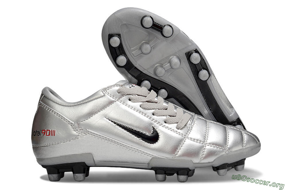 Nike Total 90 III FG Football Boots - Silver/Black 2