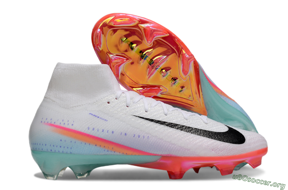 Nike Air Zoom Mercurial Superfly 10 Elite FG Football Boots - White/Black/Red 2