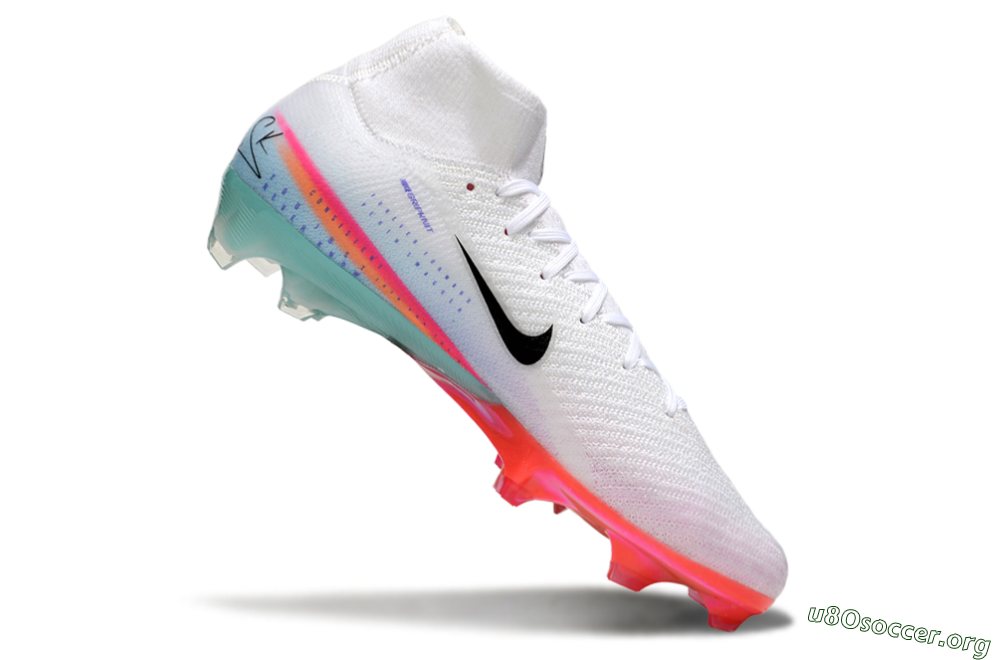Nike Air Zoom Mercurial Superfly 10 Elite FG Football Boots - White/Black/Red 4