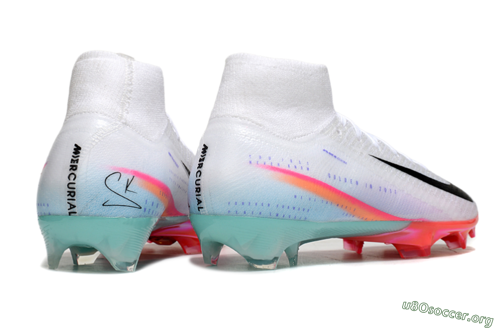 Nike Air Zoom Mercurial Superfly 10 Elite FG Football Boots - White/Black/Red 6