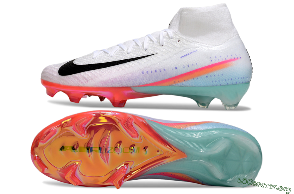 Nike Air Zoom Mercurial Superfly 10 Elite FG Football Boots - White/Black/Red 1