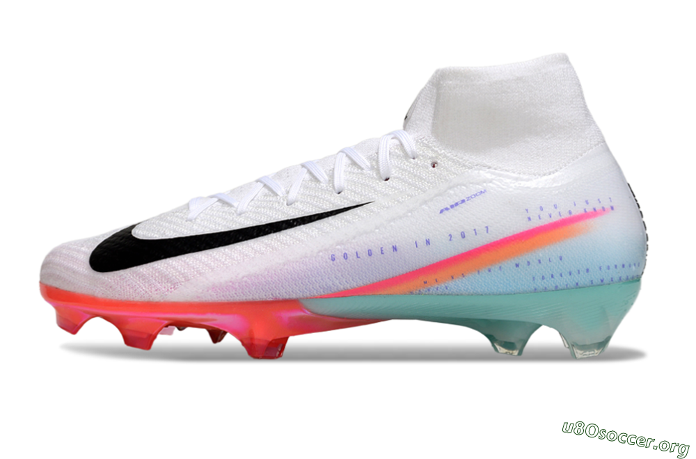 Nike Air Zoom Mercurial Superfly 10 Elite FG Football Boots - White/Black/Red 3