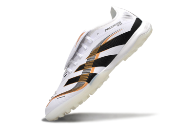 Adidas Predator 25 Elite Foldover Tongue TF Football Shoes - White/Black/Gold