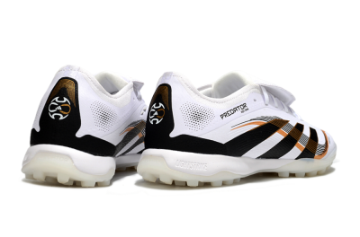 Adidas Predator 25 Elite Foldover Tongue TF Football Shoes - White/Black/Gold