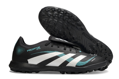 Adidas Predator 25 Elite Laceless Foldover Tongue TF Football Shoes - Black/White/Jade