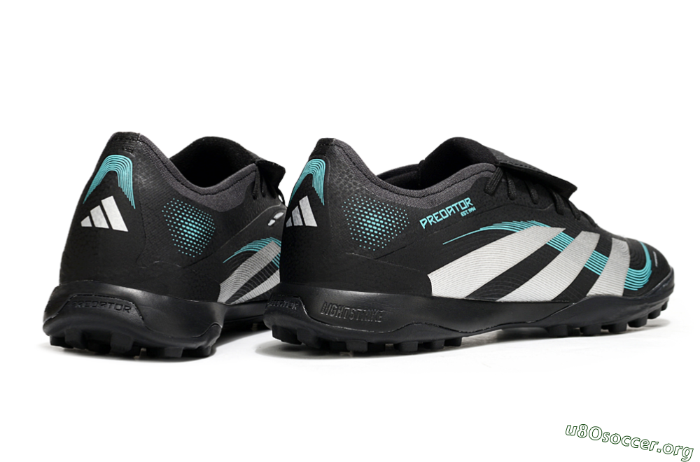 Adidas Predator 25 Elite Laceless Foldover Tongue TF Football Shoes - Black/White/Jade 6