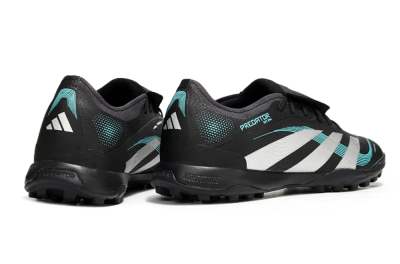 Adidas Predator 25 Elite Laceless Foldover Tongue TF Football Shoes - Black/White/Jade