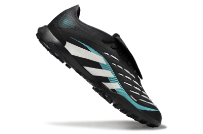 Adidas Predator 25 Elite Laceless Foldover Tongue TF Football Shoes - Black/White/Jade