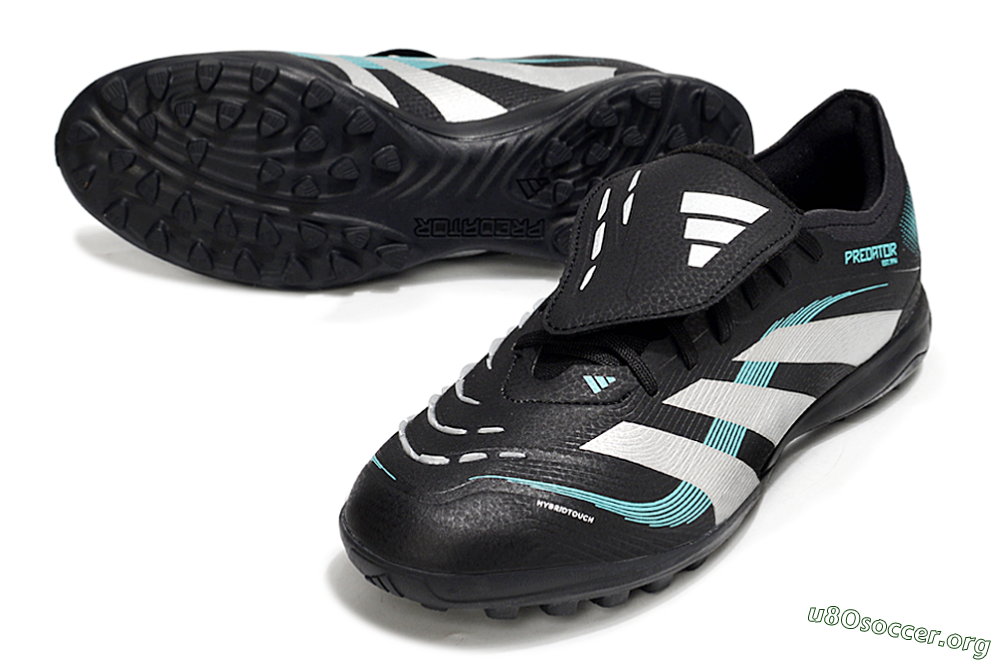 Adidas Predator 25 Elite Laceless Foldover Tongue TF Football Shoes - Black/White/Jade 0