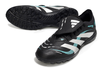 Adidas Predator 25 Elite Laceless Foldover Tongue TF Football Shoes - Black/White/Jade