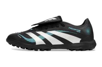 Adidas Predator 25 Elite Laceless Foldover Tongue TF Football Shoes - Black/White/Jade