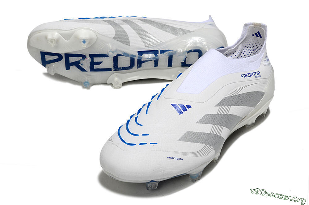 Adidas Predator 25 Elite Laceless FG Football Boots - Beige/Silver/White 0