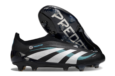 Adidas Predator 25 Elite Laceless FG Football Boots - Black/White/Jade