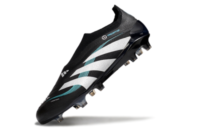 Adidas Predator 25 Elite Laceless FG Football Boots - Black/White/Jade
