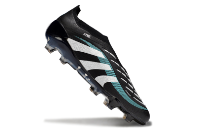 Adidas Predator 25 Elite Laceless FG Football Boots - Black/White/Jade