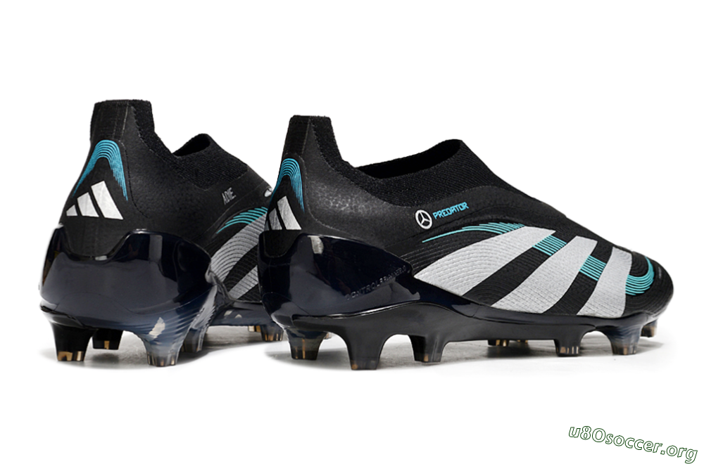 Adidas Predator 25 Elite Laceless FG Football Boots - Black/White/Jade 6
