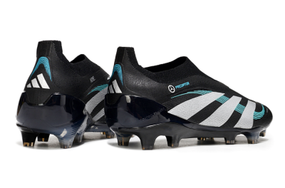 Adidas Predator 25 Elite Laceless FG Football Boots - Black/White/Jade
