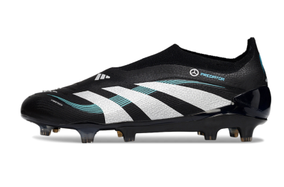 Adidas Predator 25 Elite Laceless FG Football Boots - Black/White/Jade