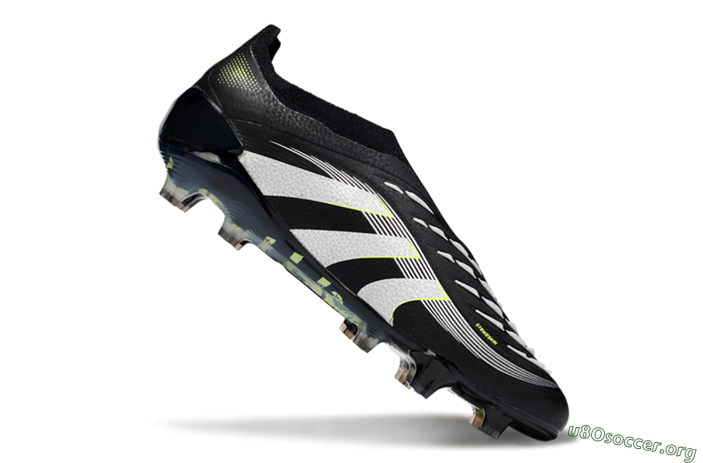 Adidas Predator 25 Elite Laceless FG Football Boots - Black/White/Yellow 4
