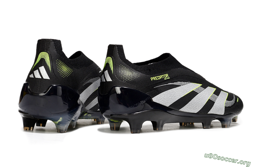 Adidas Predator 25 Elite Laceless FG Football Boots - Black/White/Yellow 6