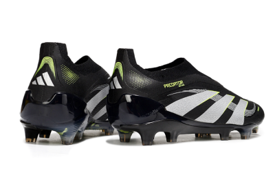 Adidas Predator 25 Elite Laceless FG Football Boots - Black/White/Yellow