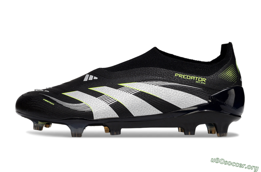 Adidas Predator 25 Elite Laceless FG Football Boots - Black/White/Yellow 3