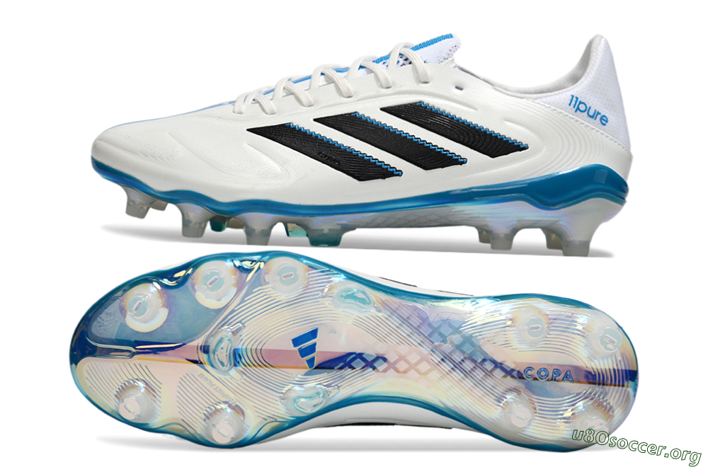 Adidas Copa Pure 3 Elite FG Football Boots - White/Black/Blue 1