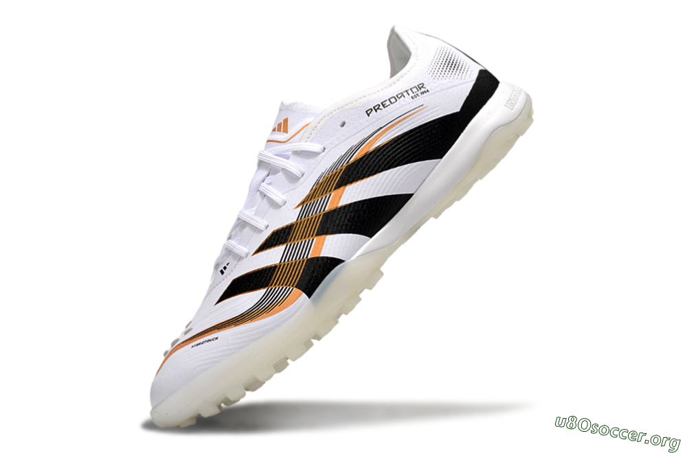 Adidas Predator 25 Elite TF Football Shoes - White/Black/Gold 5