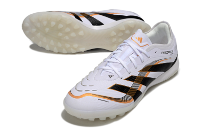 Adidas Predator 25 Elite TF Football Shoes - White/Black/Gold