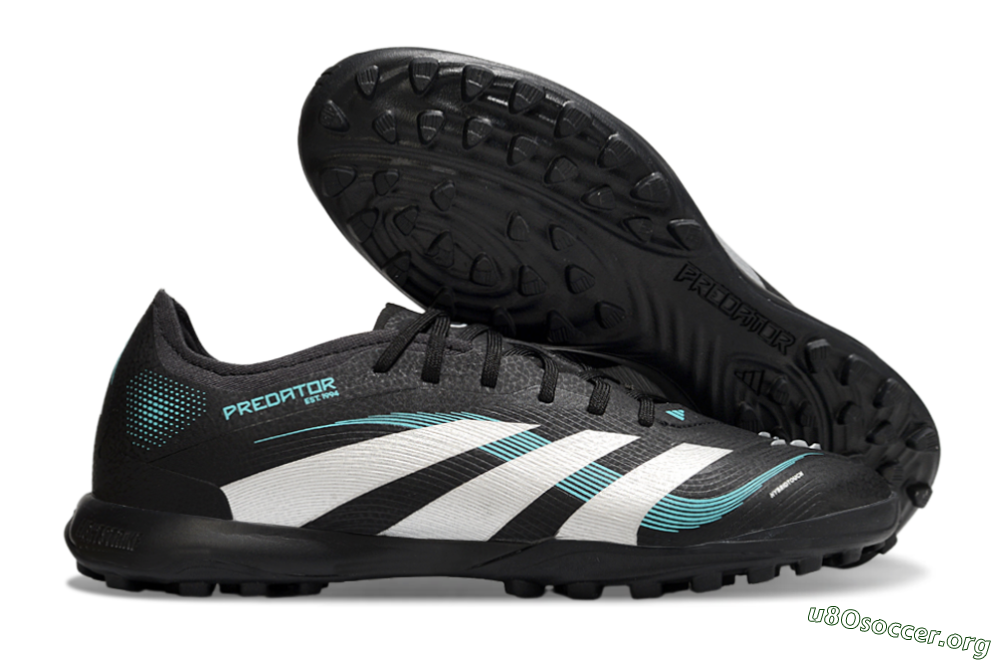Adidas Predator 25 Elite TF Football Shoes - Black/White/Jade 2