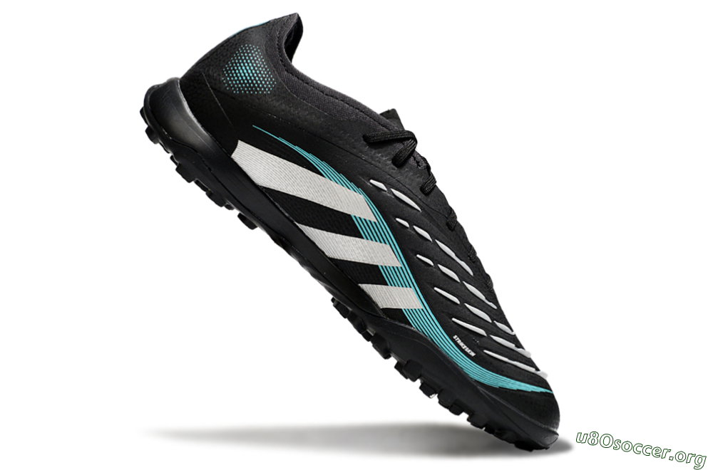 Adidas Predator 25 Elite TF Football Shoes - Black/White/Jade 4