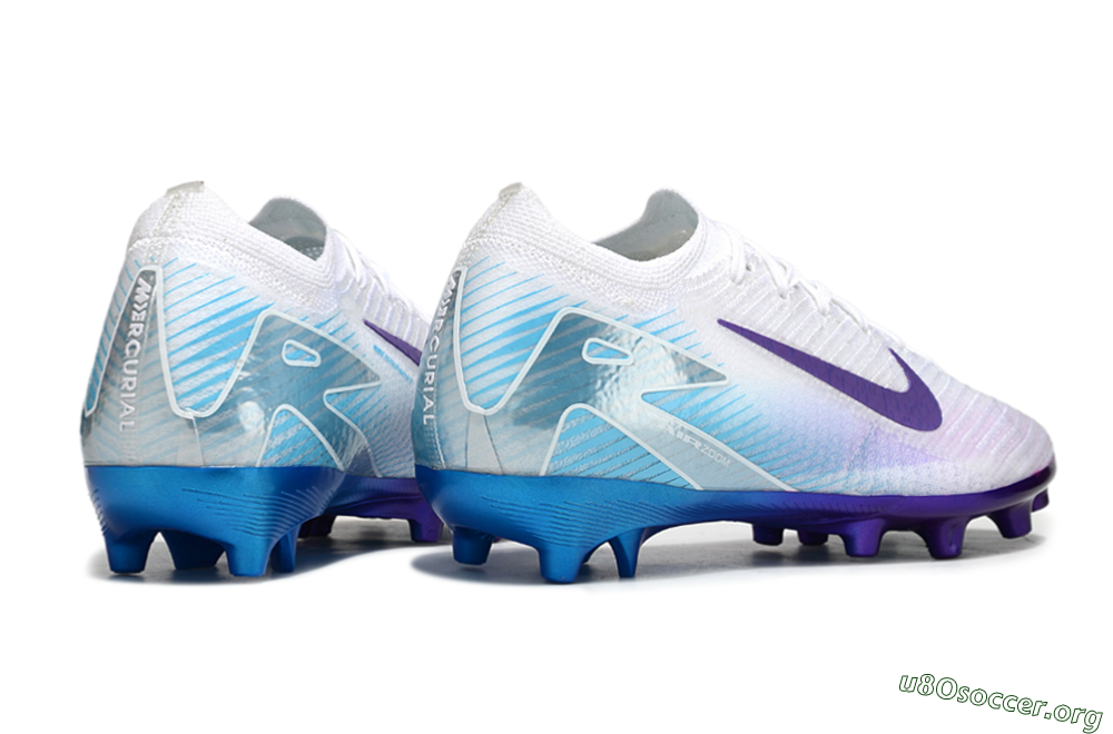 Nike Air Zoom Mercurial Vapor 16 Elite AG Football Boots - White/Purple/Jade 6