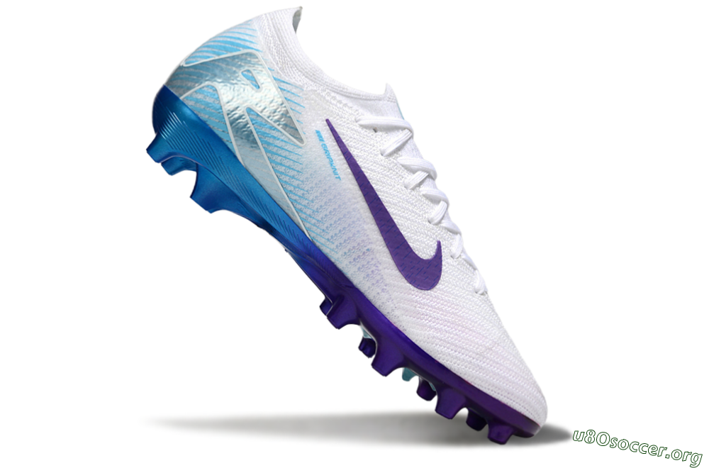Nike Air Zoom Mercurial Vapor 16 Elite AG Football Boots - White/Purple/Jade 4