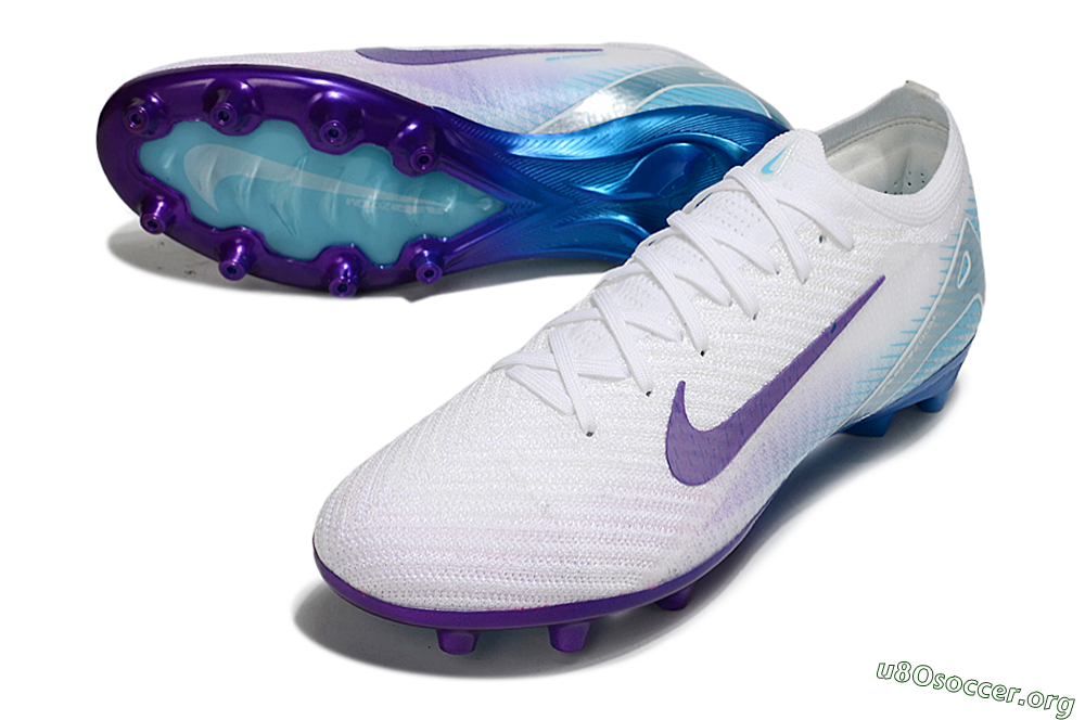 Nike Air Zoom Mercurial Vapor 16 Elite AG Football Boots - White/Purple/Jade 0
