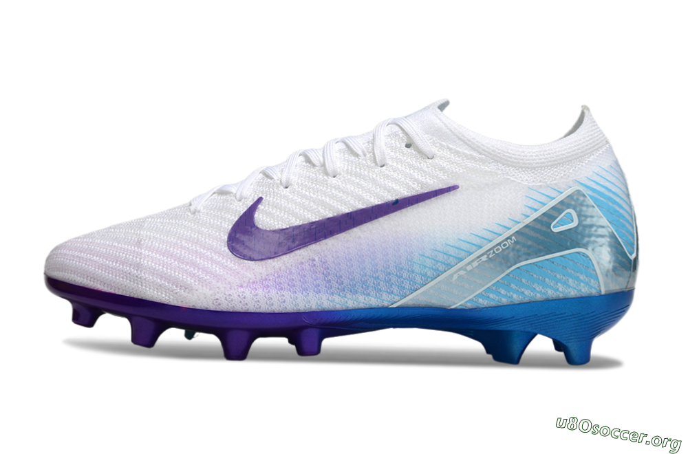 Nike Air Zoom Mercurial Vapor 16 Elite AG Football Boots - White/Purple/Jade 3