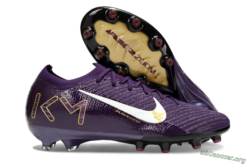 Nike Air Zoom Mercurial Vapor 16 Elite AG Football Boots - Purple/White/Gold 2
