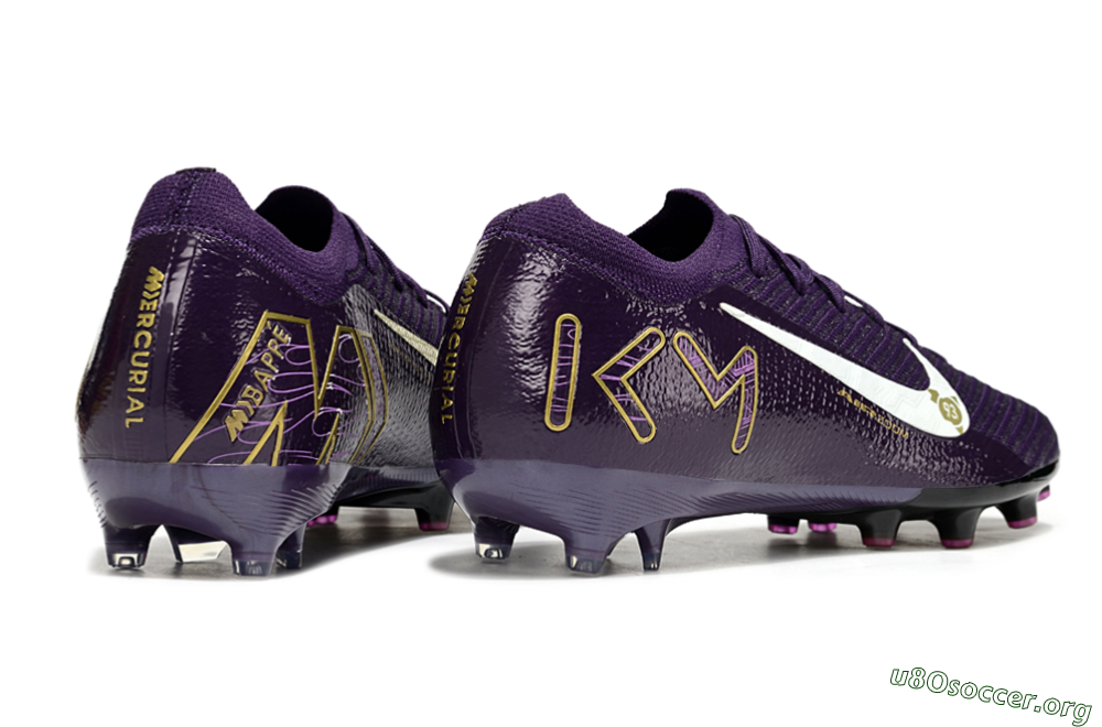 Nike Air Zoom Mercurial Vapor 16 Elite AG Football Boots - Purple/White/Gold 6