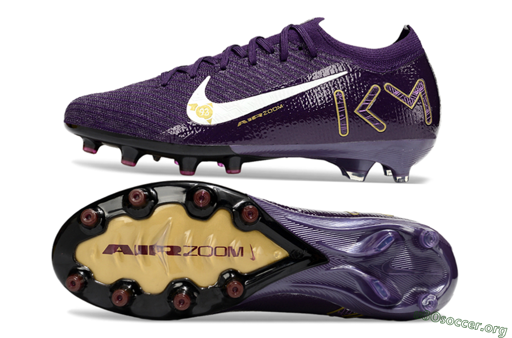 Nike Air Zoom Mercurial Vapor 16 Elite AG Football Boots - Purple/White/Gold 1